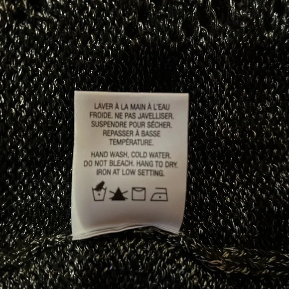 Reitmans metallic charcoal long sleeve  sweater blouse Sz SP - Picture 10 of 12